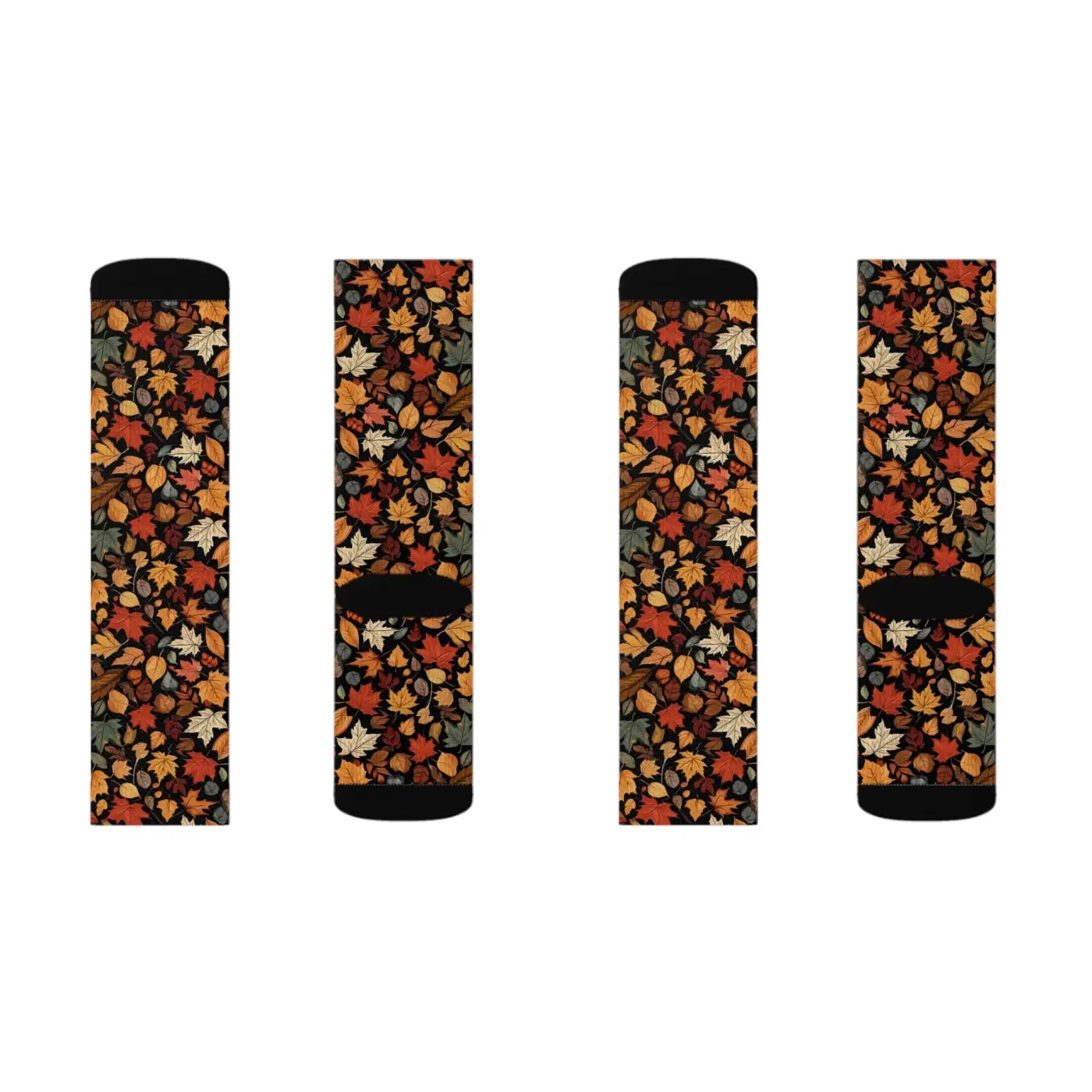 Cozy Socks - Autumn Leaves Pattern Fall Comfort - DipaliZ