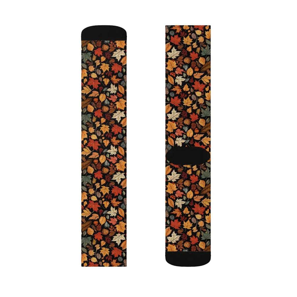Cozy Socks - Autumn Leaves Pattern Fall Comfort - DipaliZ