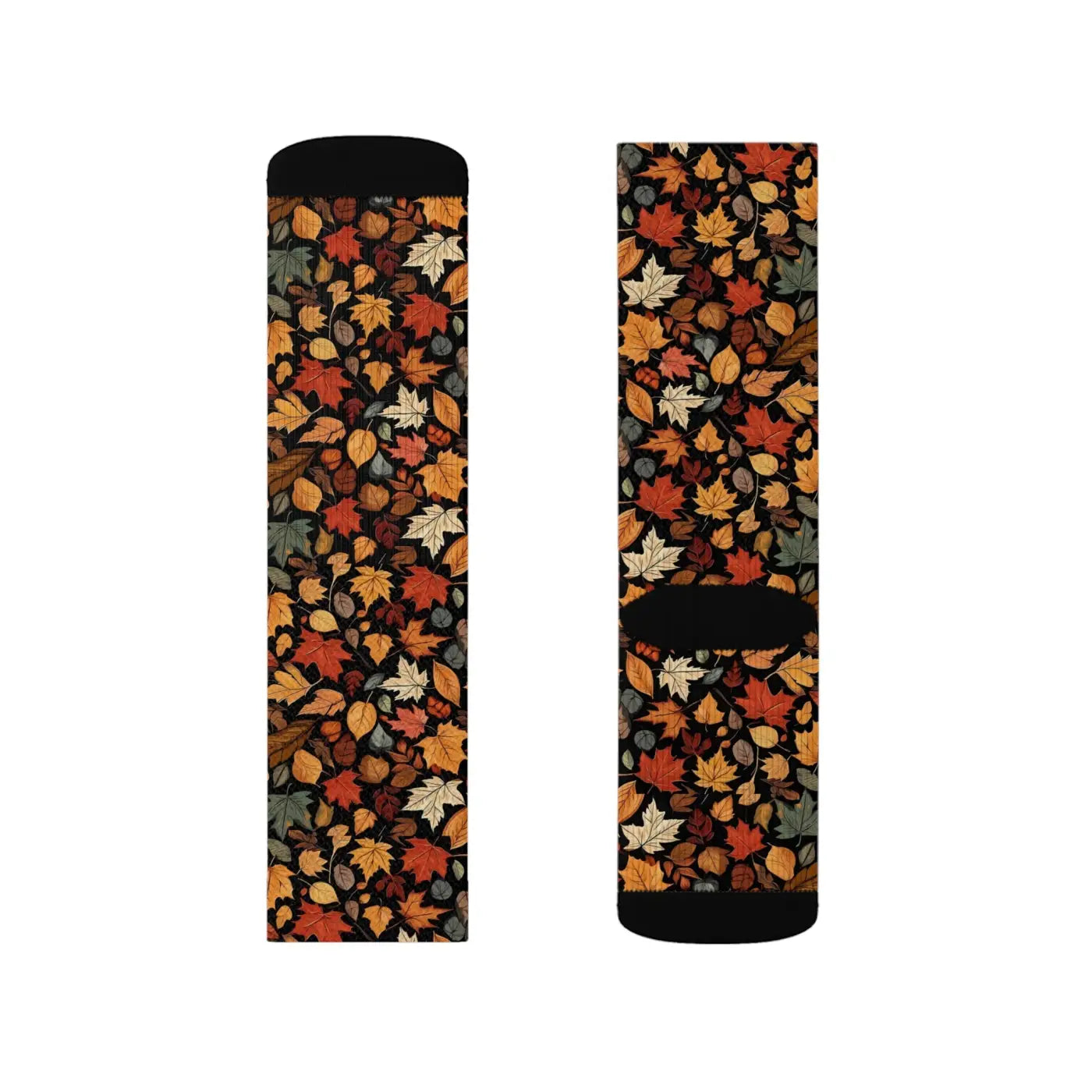 Cozy Socks - Autumn Leaves Pattern Fall Comfort - DipaliZ