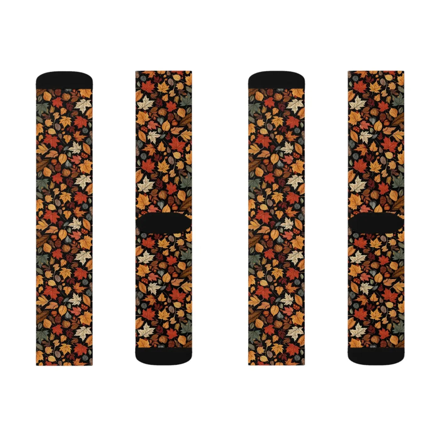 Cozy Socks - Autumn Leaves Pattern Fall Comfort - DipaliZ