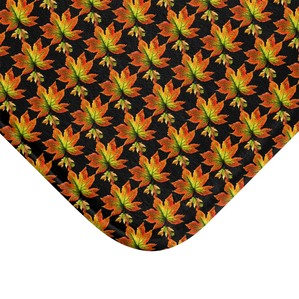 Autumn Maple Leaves Bath Mat - Cozy Seasonal Comfort - DipaliZ