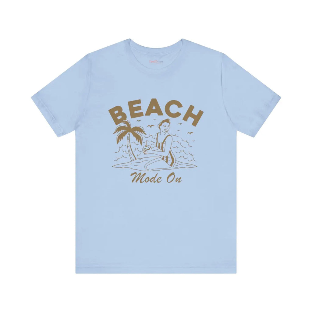 Beach Mode On Jersey Short Sleeve Tee - Summer Ready - DipaliZ