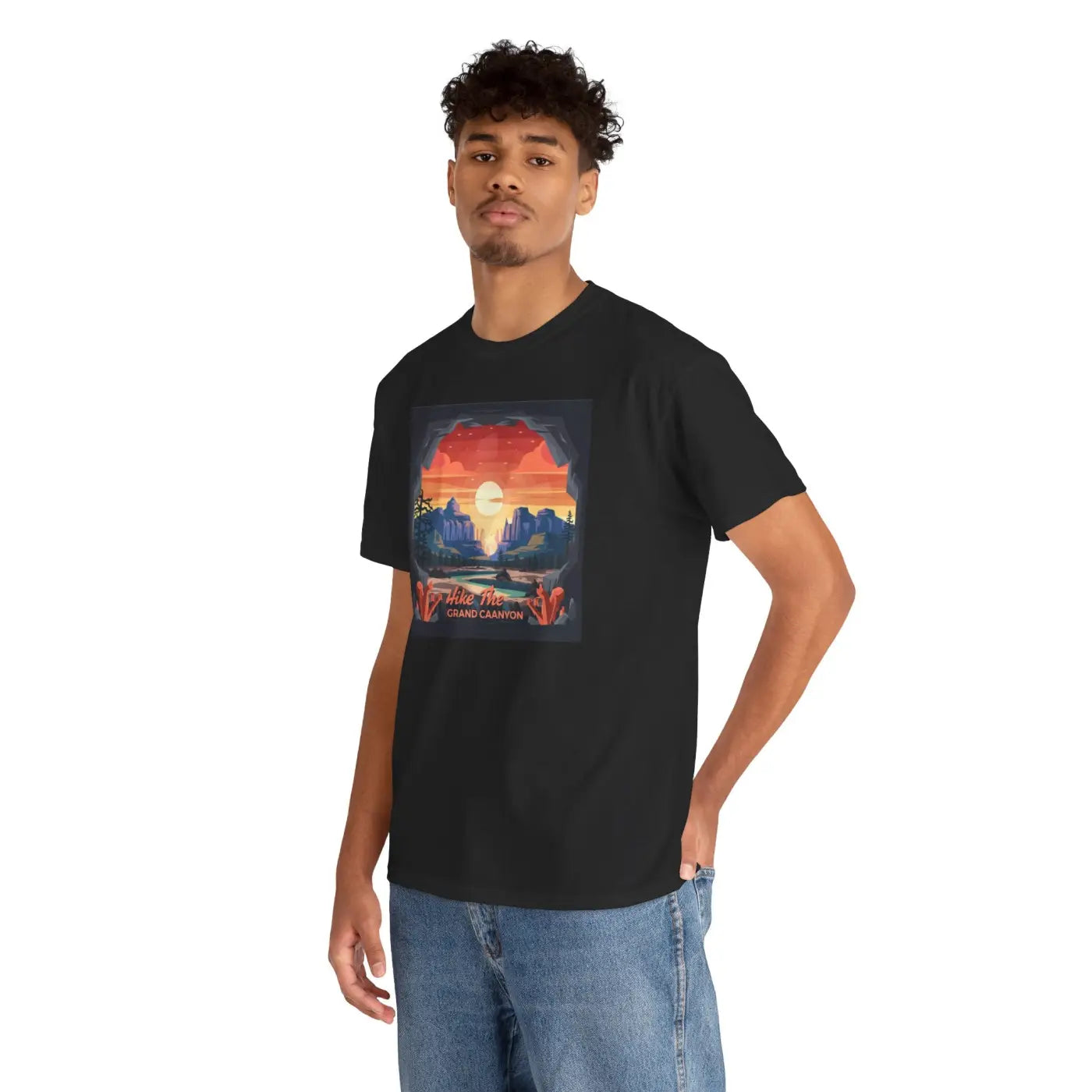 Unisex Deluxe T Shirt - Grand Canyon Landscape Heavy Cotton - DipaliZ