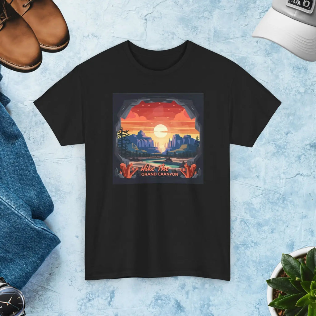 Unisex Deluxe T Shirt - Grand Canyon Landscape Heavy Cotton - DipaliZ