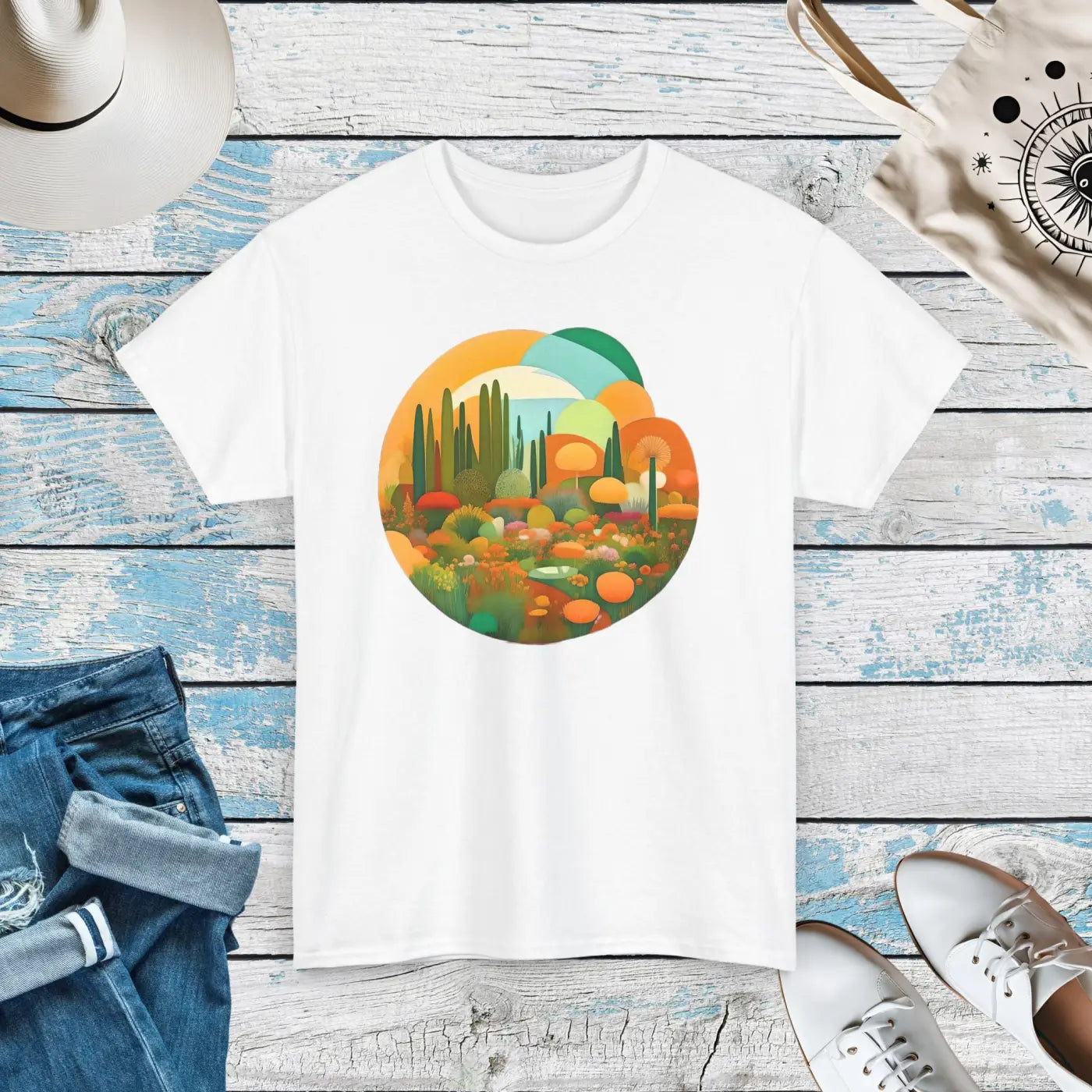 Unisex Deluxe Landscape Tee - Heavy Cotton Comfort - DipaliZ