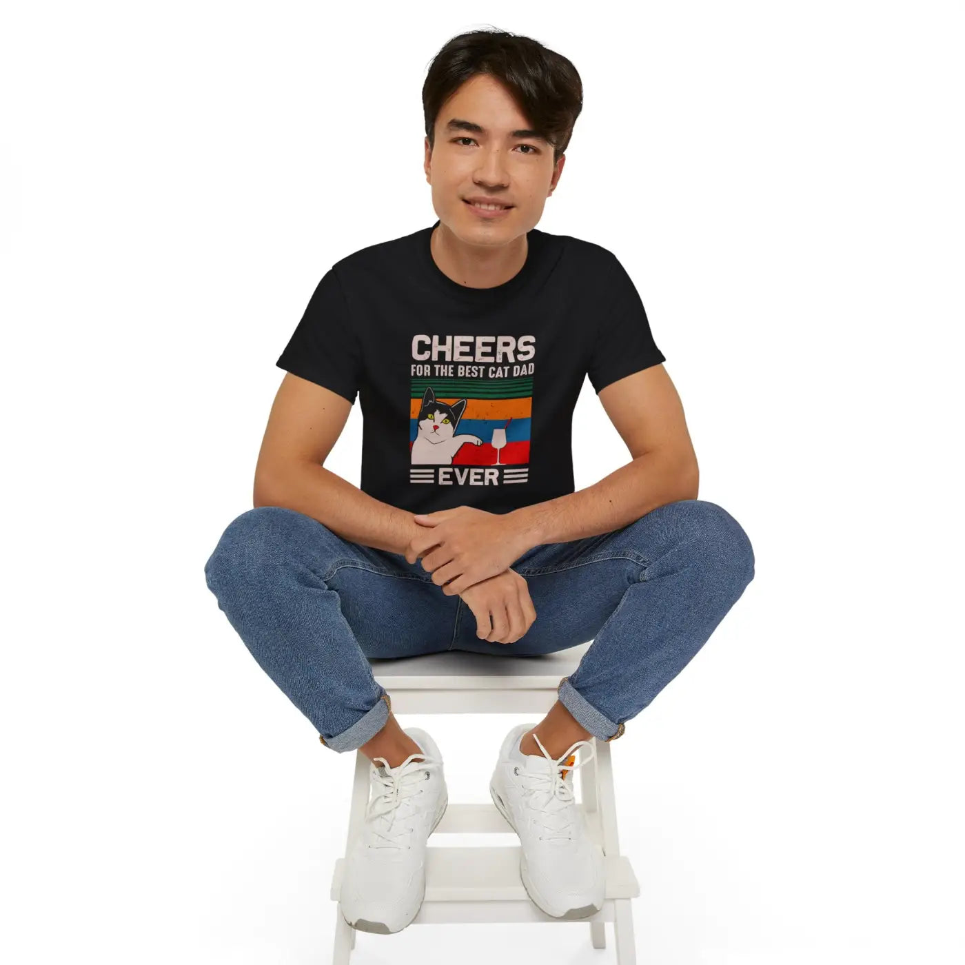 Best Cat Dad Ever Unisex Ultra Cotton Tee - Feline Pride - DipaliZ