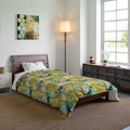 Blue Bird Comforter - Birds and Flowers Print - DipaliZ