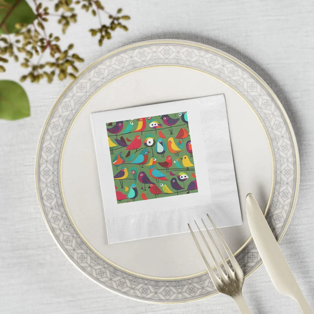 White Coined Napkins - Elegant Table Setting - DipaliZ