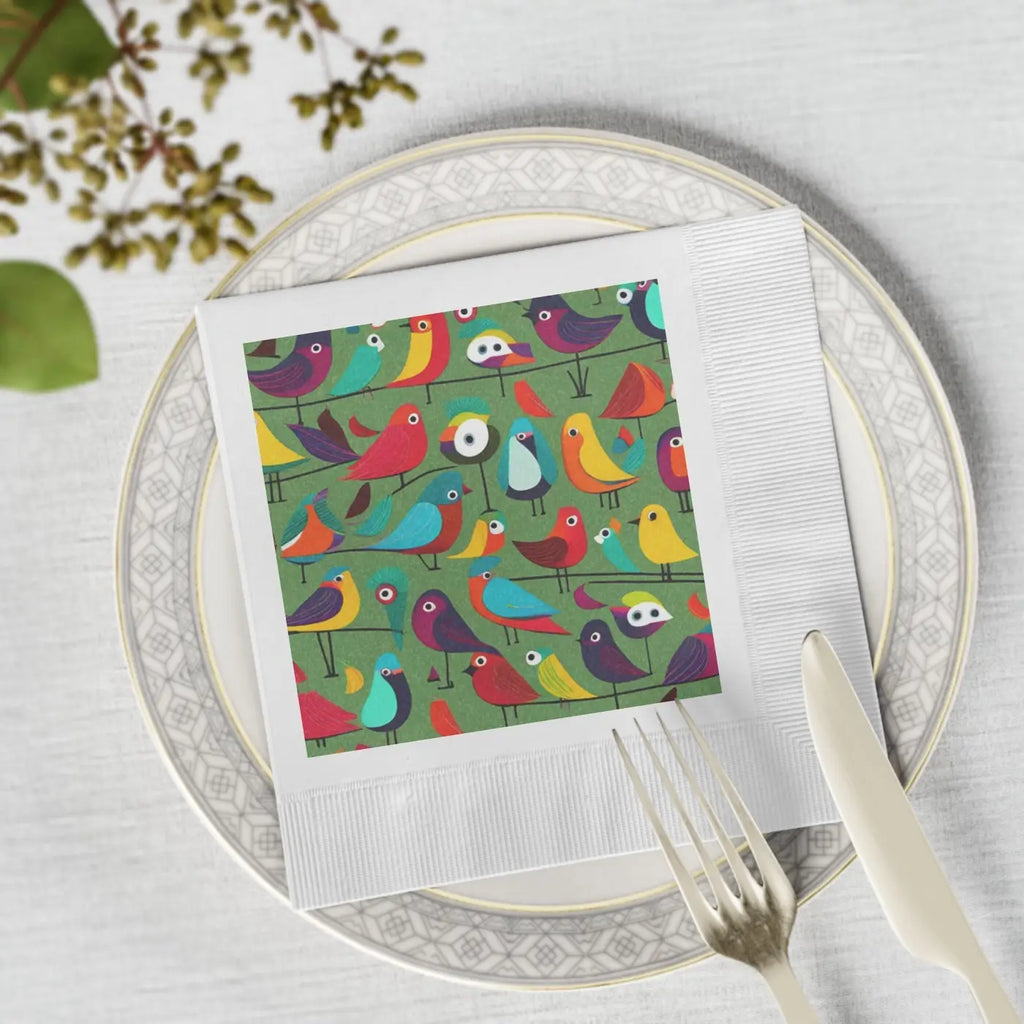 White Coined Napkins - Elegant Table Setting - DipaliZ