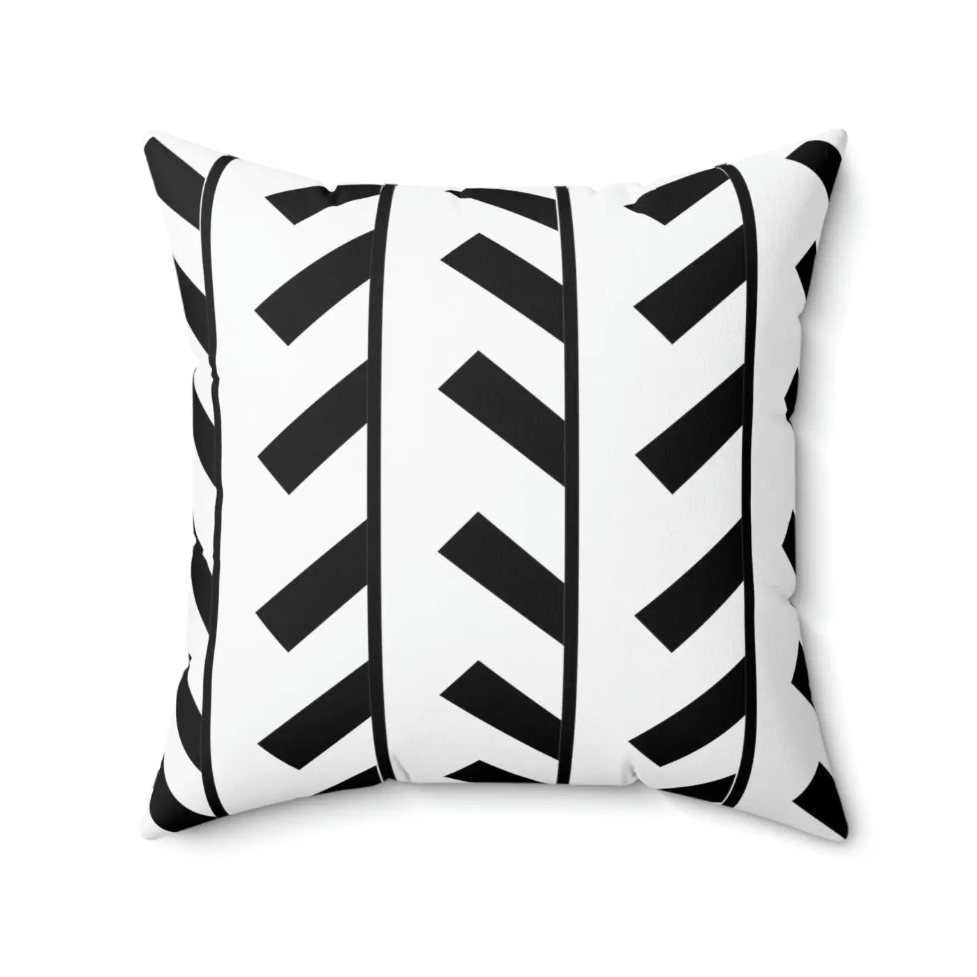 Black Abstract Pattern Spun Polyester Square Pillow - DipaliZ