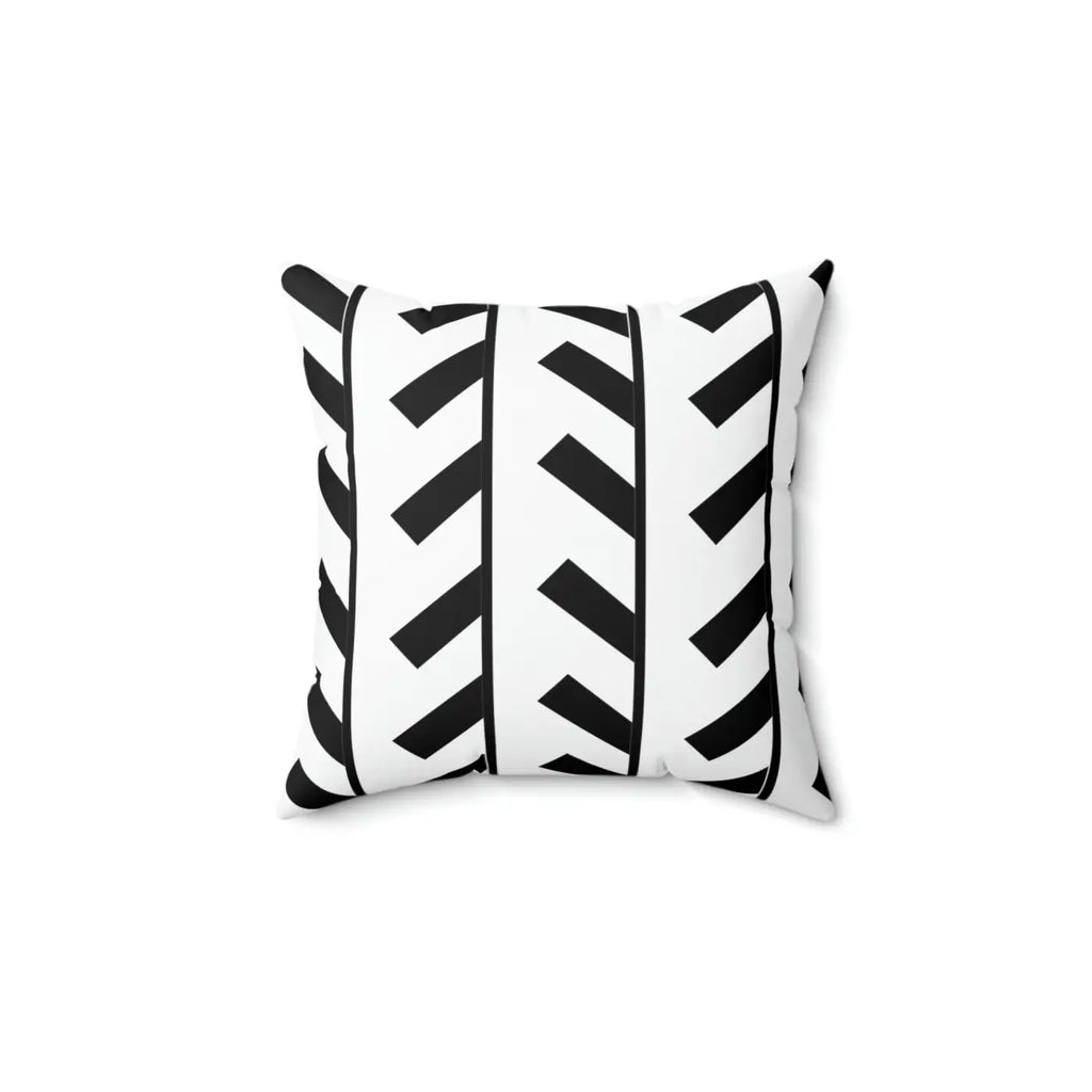 Black Abstract Pattern Spun Polyester Square Pillow - DipaliZ