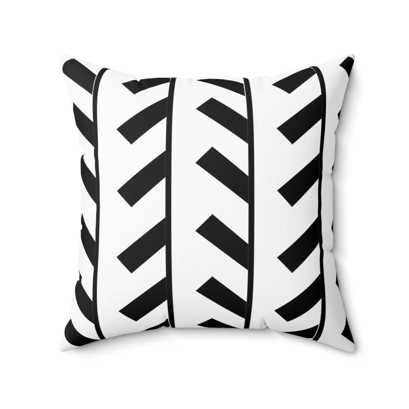 Black Abstract Pattern Spun Polyester Square Pillow - DipaliZ