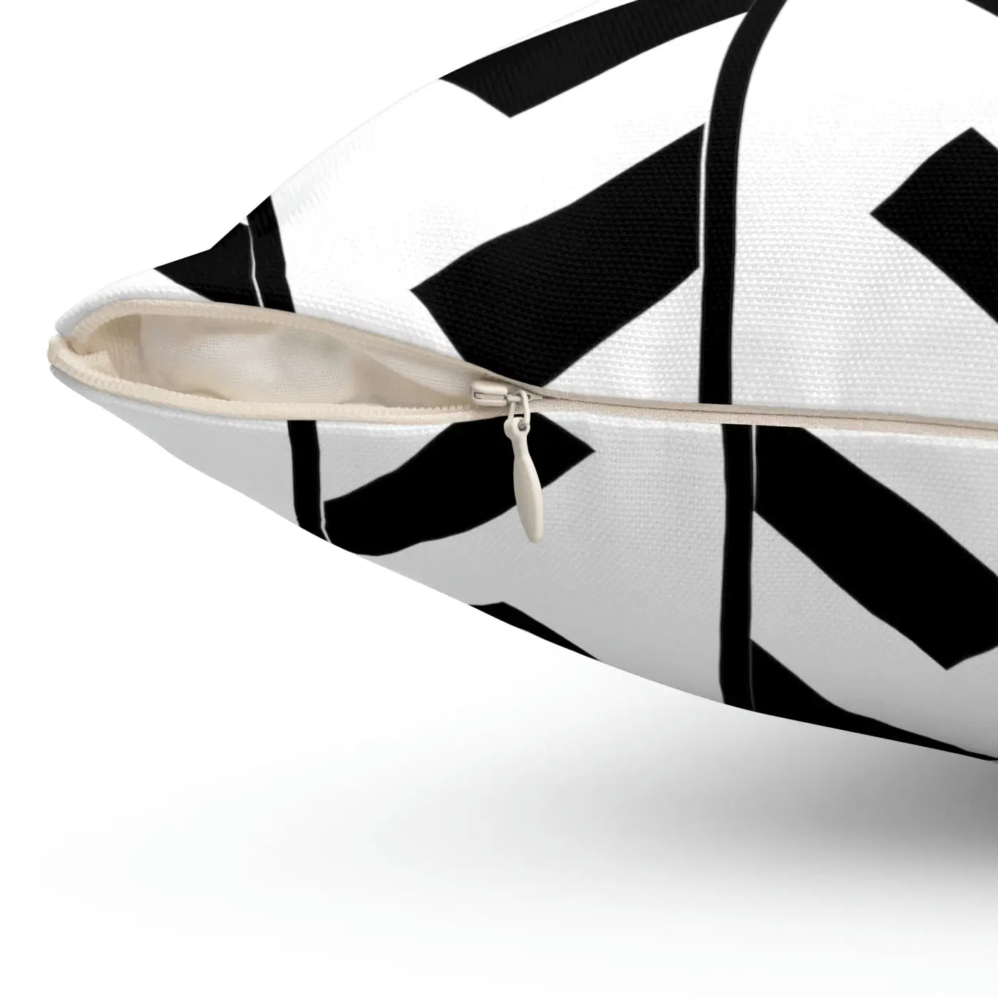 Black Abstract Pattern Spun Polyester Square Pillow - DipaliZ