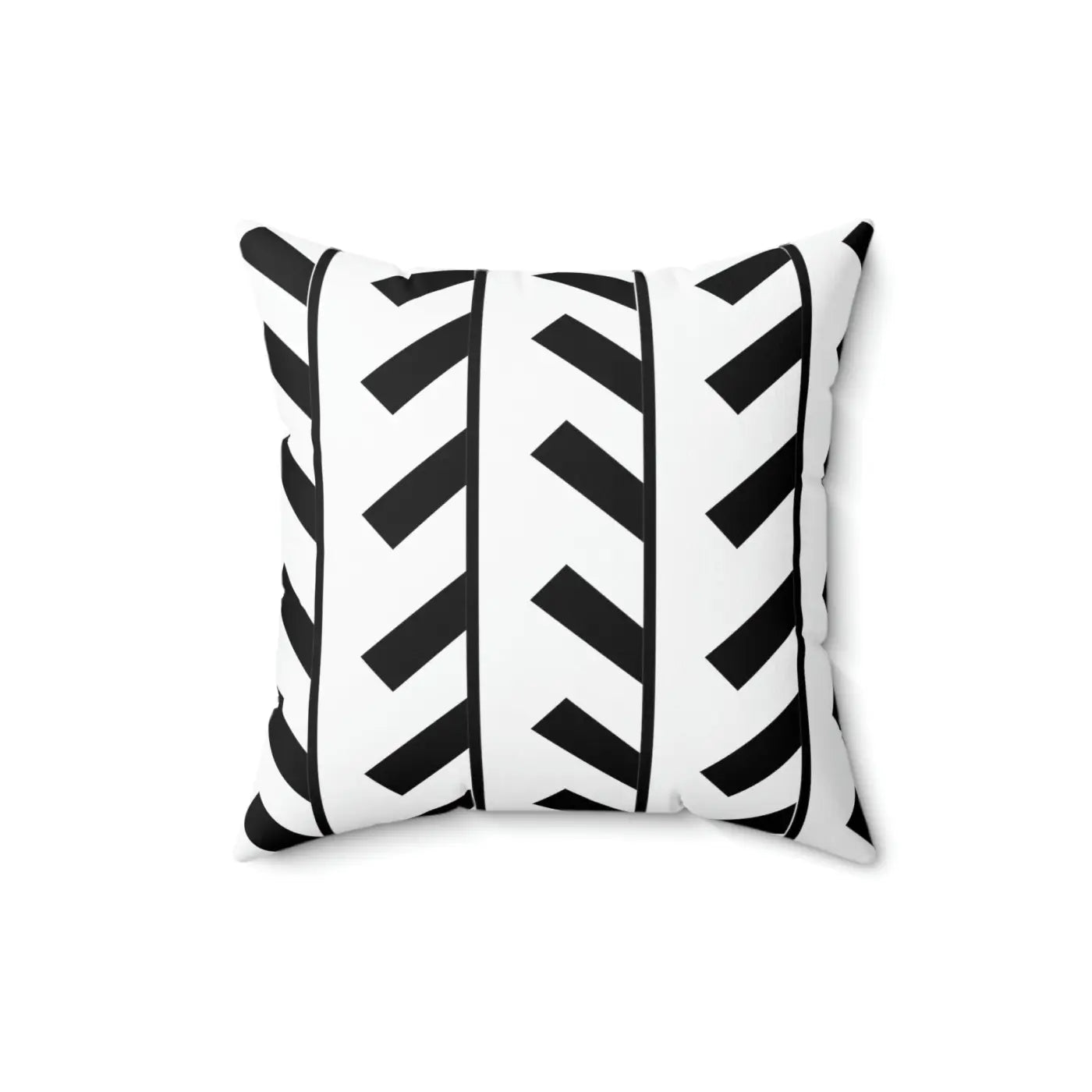 Black Abstract Pattern Spun Polyester Square Pillow - DipaliZ