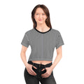 Black Stripes AOP Crop Tee - Bold Statement Style - DipaliZ
