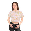 Floral Crop Tee - Vibrant All Over Print Style - DipaliZ
