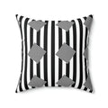Spun Polyester Square Pillow - Black Stripes Pattern - DipaliZ