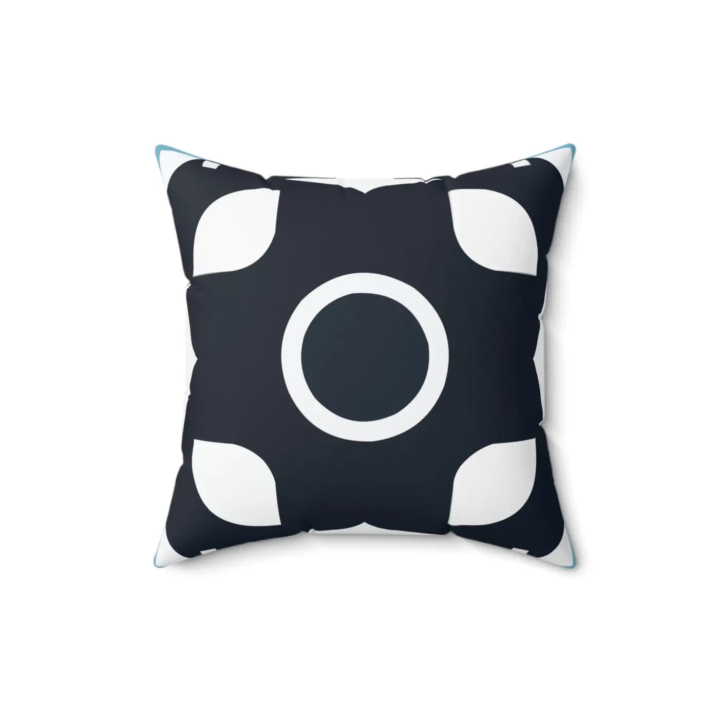 Polyester Square Pillow - White Abstract Pattern - DipaliZ