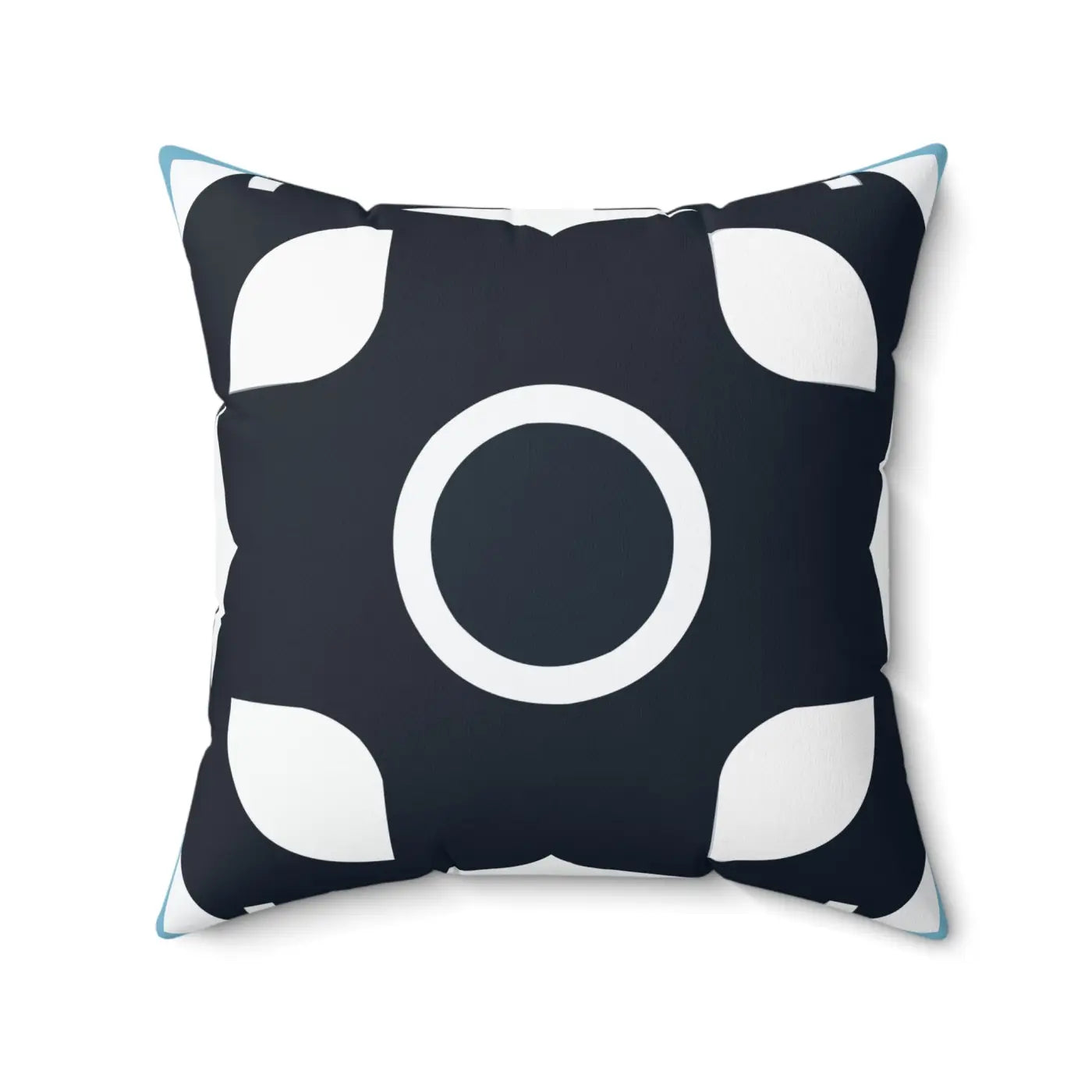 Polyester Square Pillow - White Abstract Pattern - DipaliZ