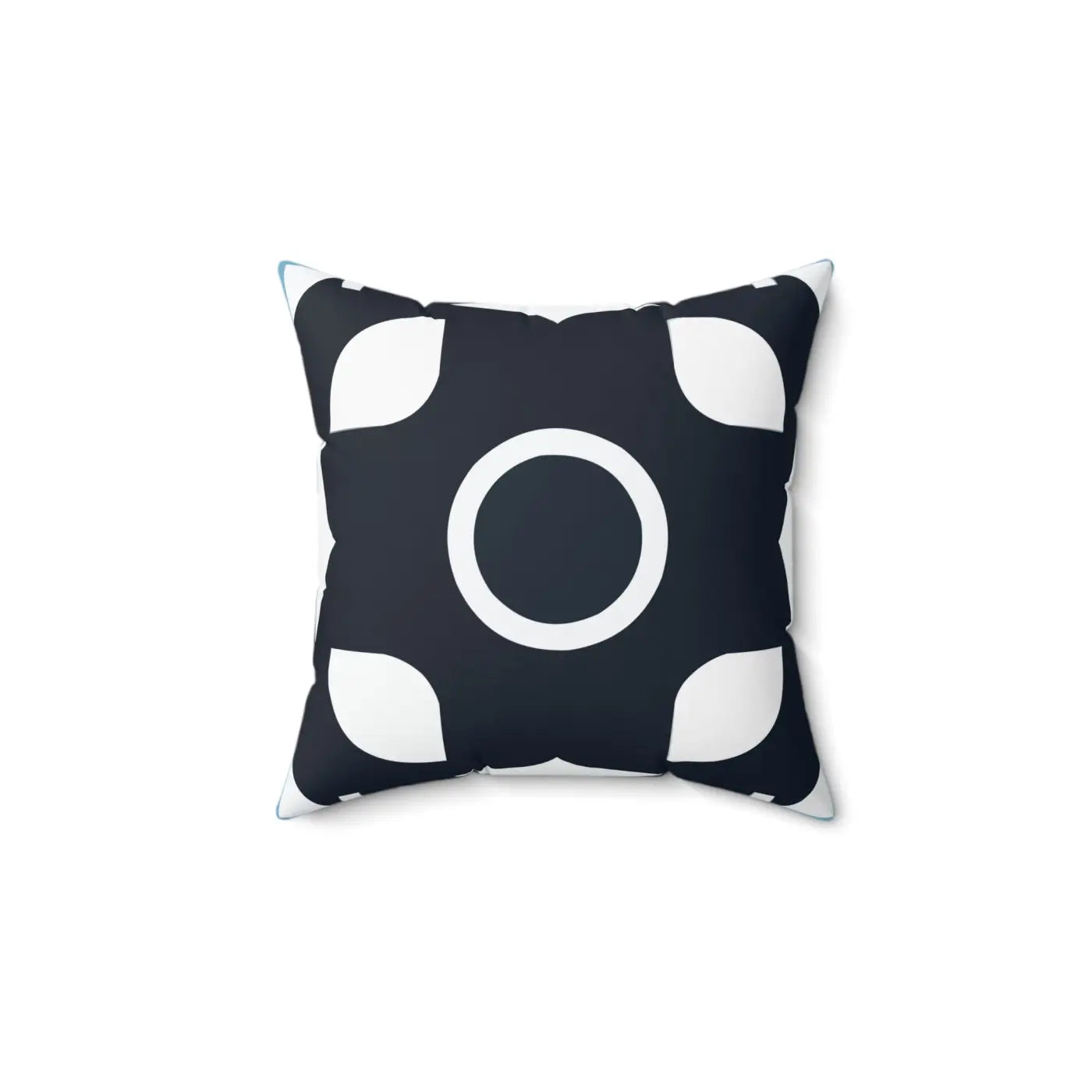 Polyester Square Pillow - White Abstract Pattern - DipaliZ
