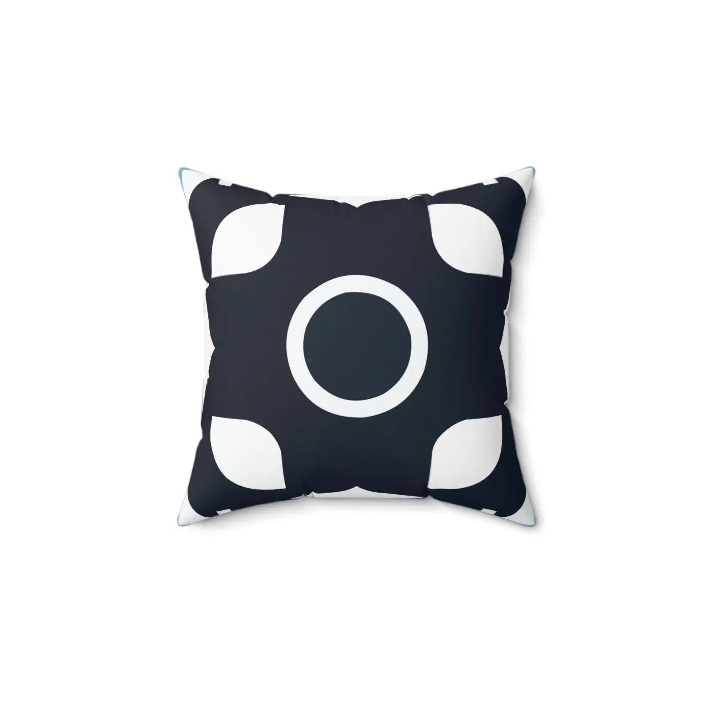 Polyester Square Pillow - White Abstract Pattern - DipaliZ