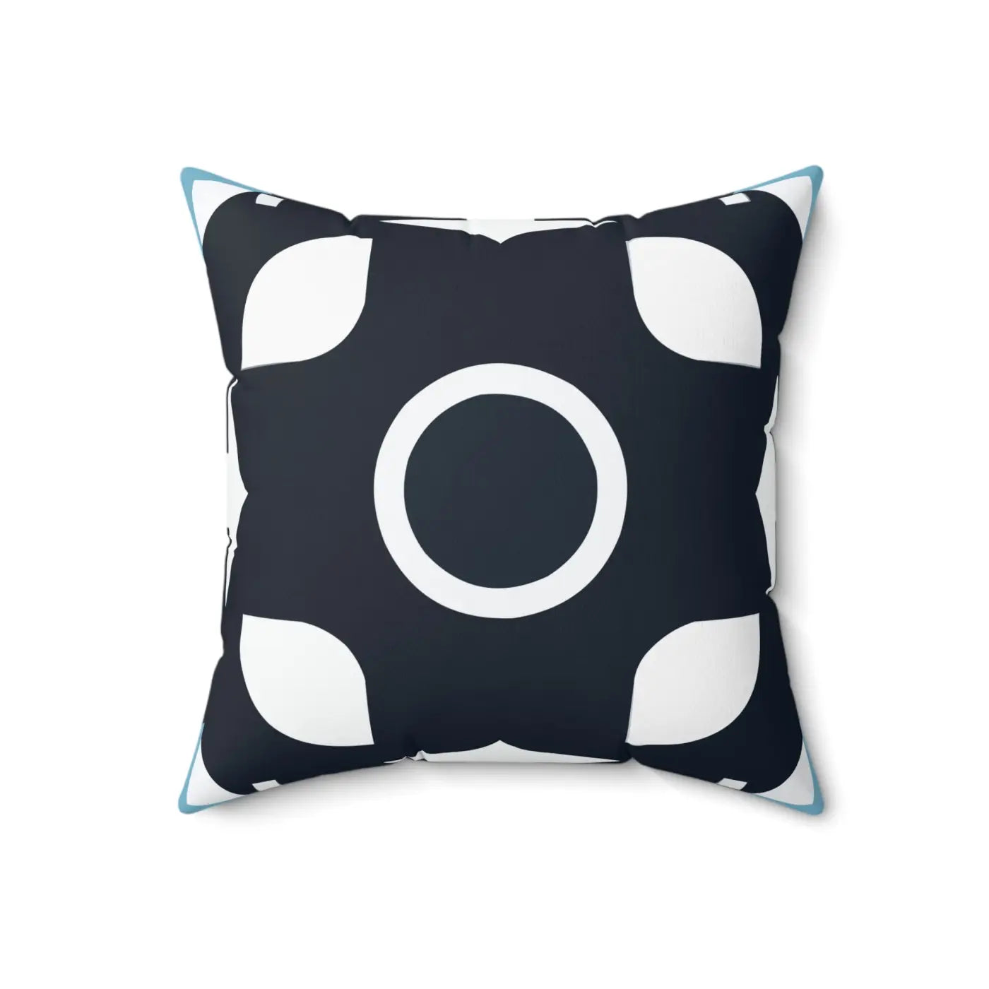 Polyester Square Pillow - White Abstract Pattern - DipaliZ
