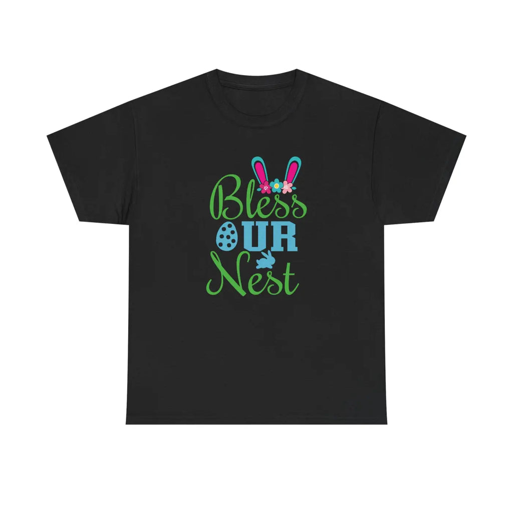 Unisex Deluxe T Shirt - Bless Our Nest Easter Design - DipaliZ