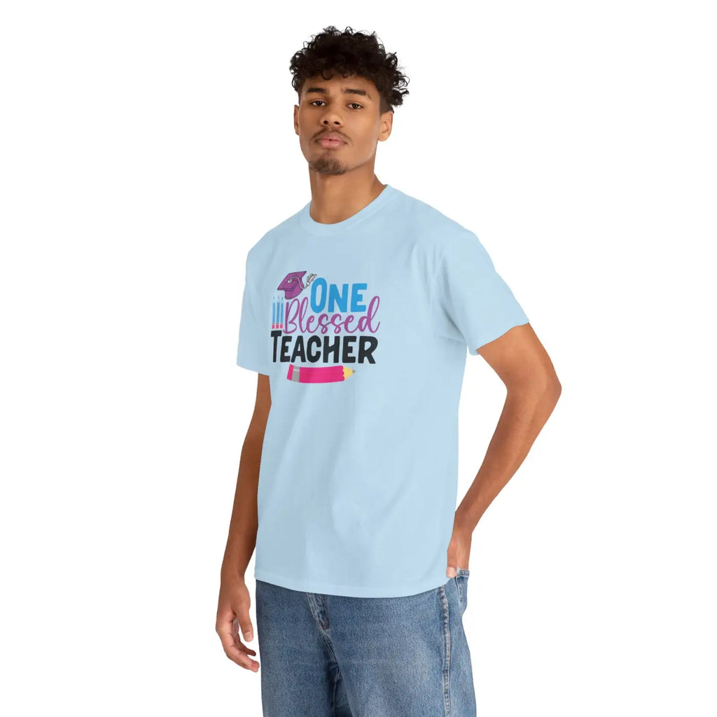 One Blessed Teacher Deluxe T Shirt - Unisex Heavy Cotton - DipaliZ