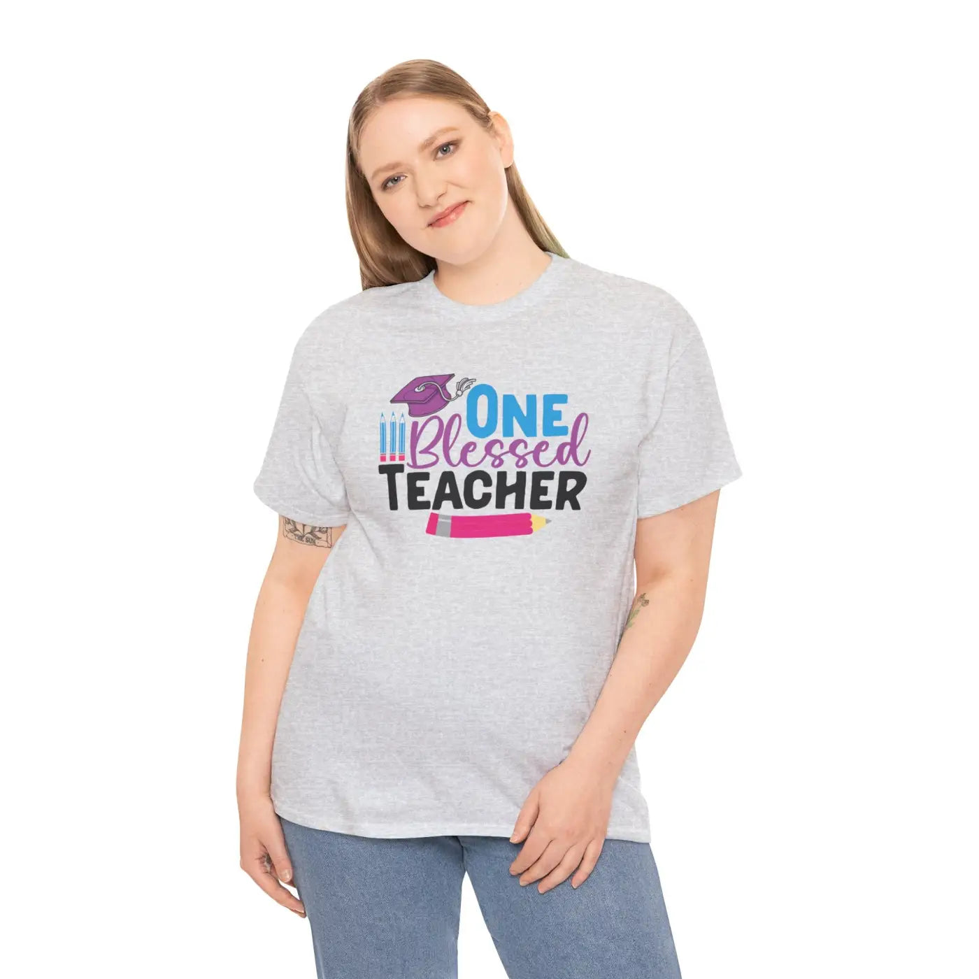 One Blessed Teacher Deluxe T Shirt - Unisex Heavy Cotton - DipaliZ