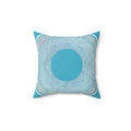 Polyester Square Pillow - Blue Abstract Pattern Decor - DipaliZ
