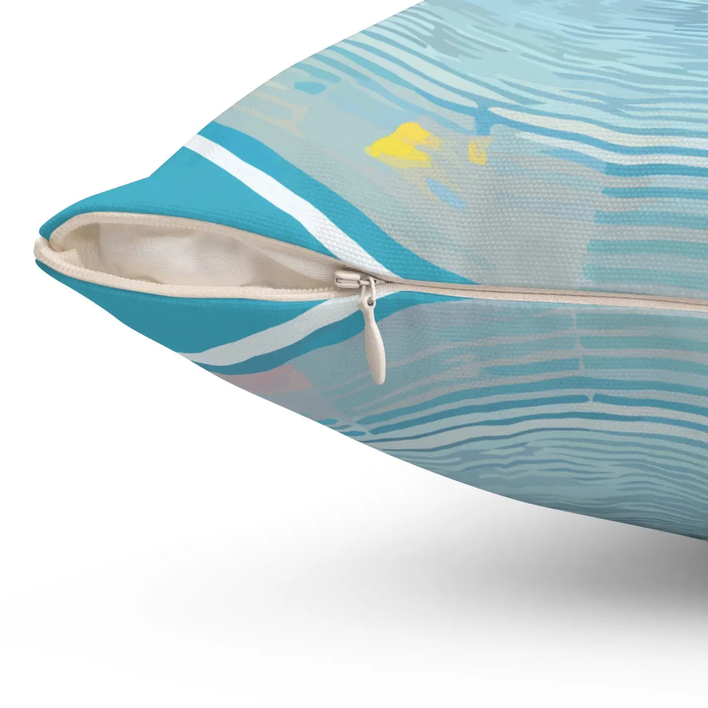 Polyester Square Pillow - Blue Abstract Pattern Decor - DipaliZ