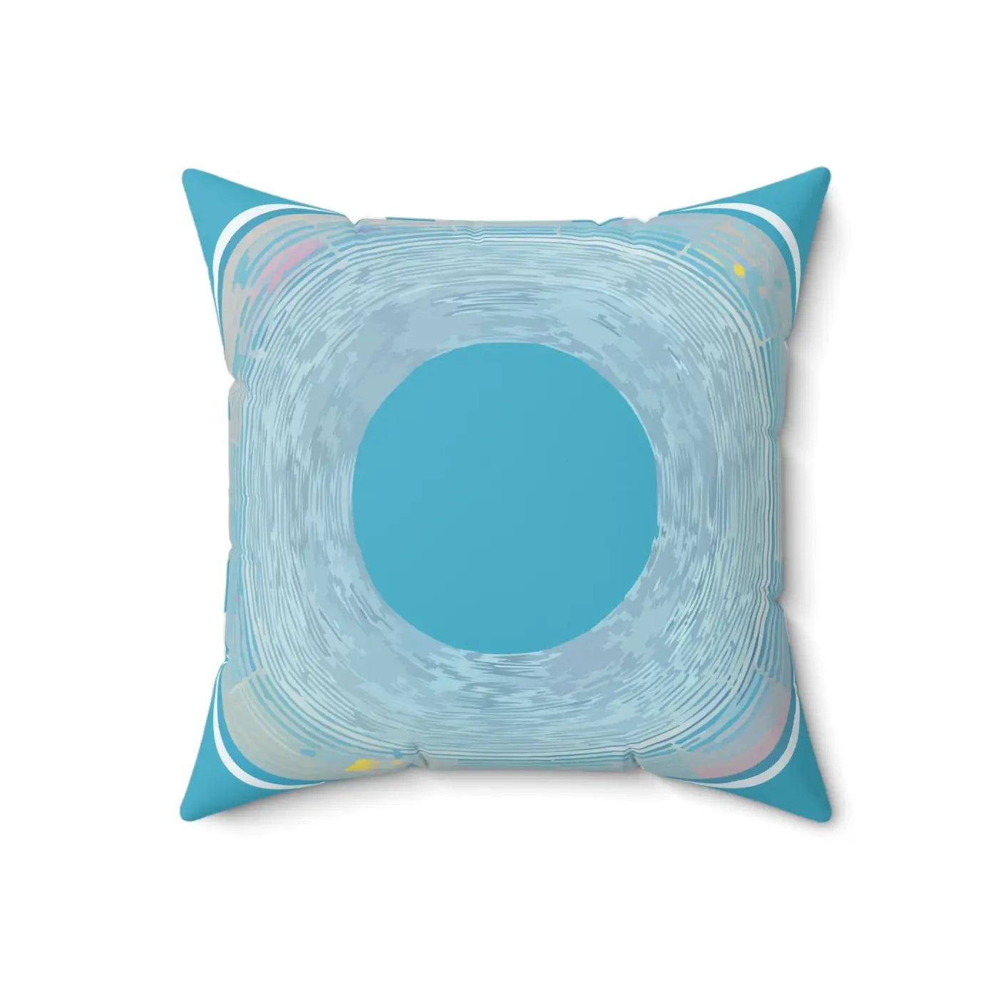 Polyester Square Pillow - Blue Abstract Pattern Decor - DipaliZ