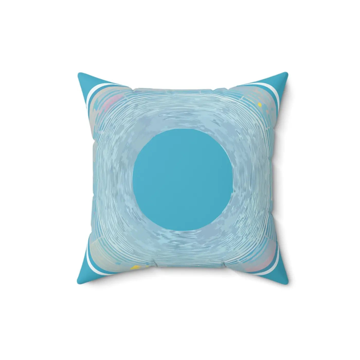 Polyester Square Pillow - Blue Abstract Pattern Decor - DipaliZ