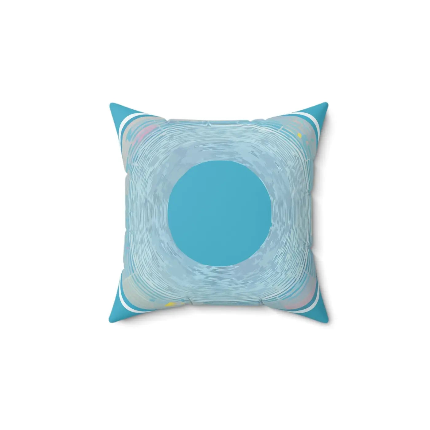 Polyester Square Pillow - Blue Abstract Pattern Decor - DipaliZ