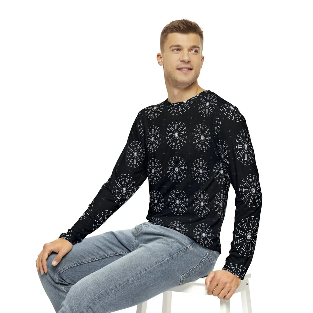 Long Sleeve AOP Shirt - Bold All Over Print Design - DipaliZ