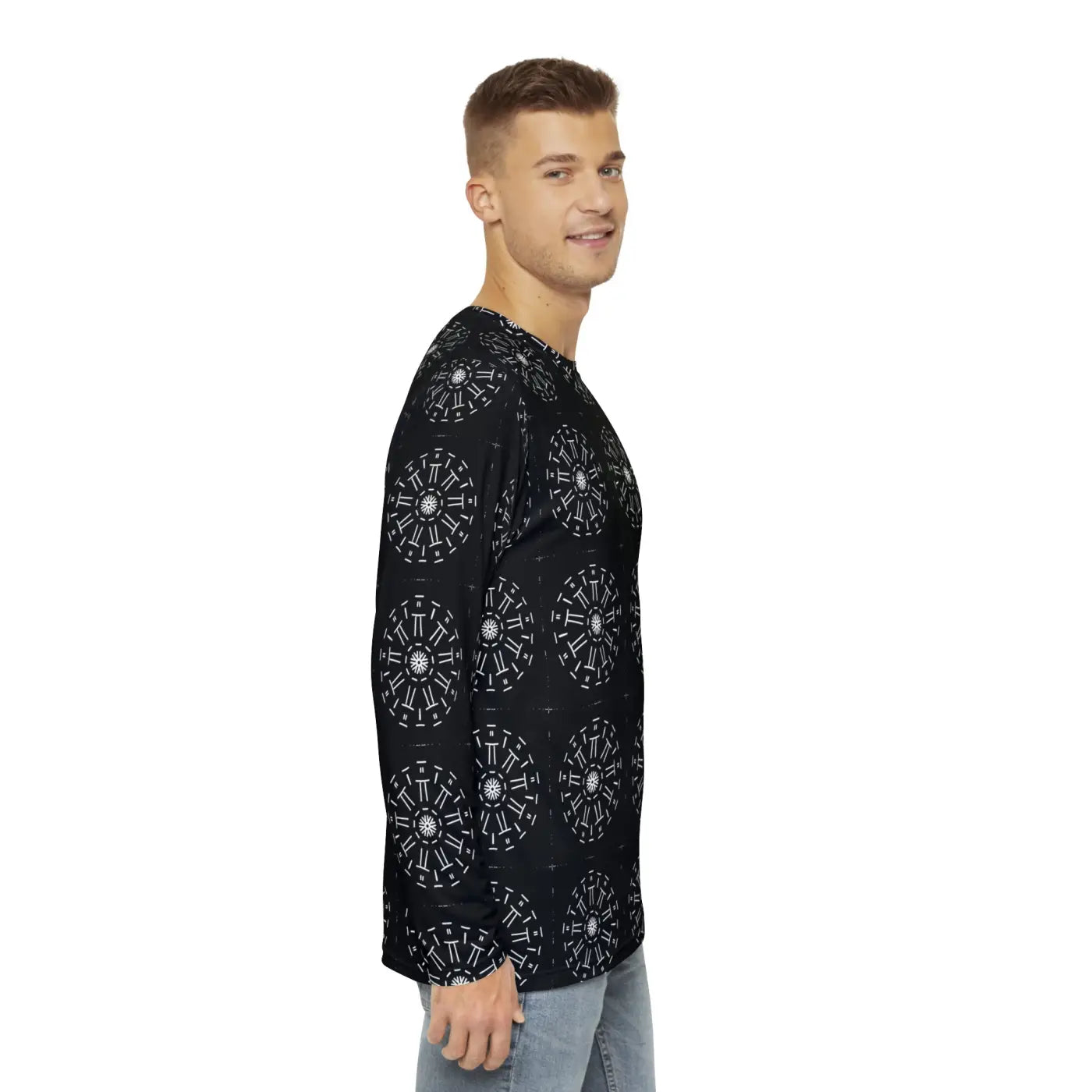Long Sleeve AOP Shirt - Bold All Over Print Design - DipaliZ