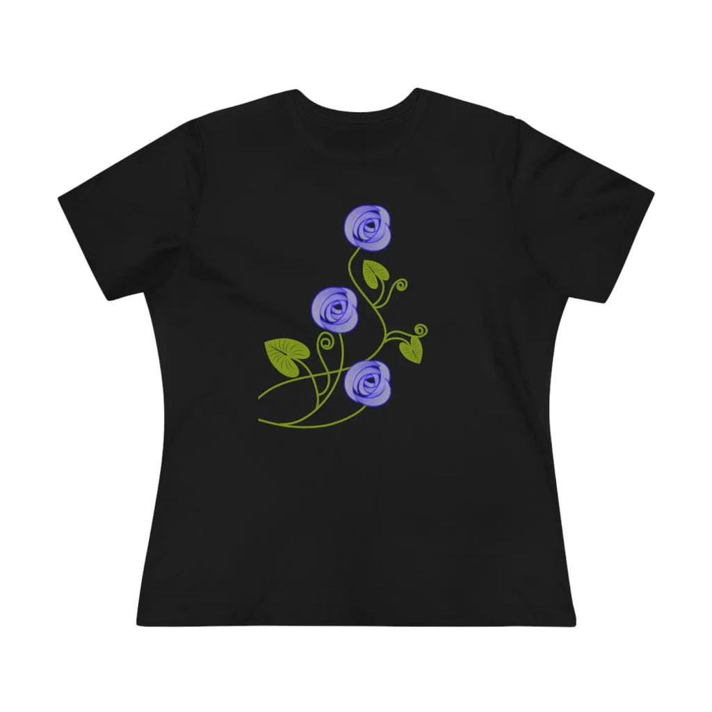 Women's Premium Tee - Blue Flowers Design - DipaliZ