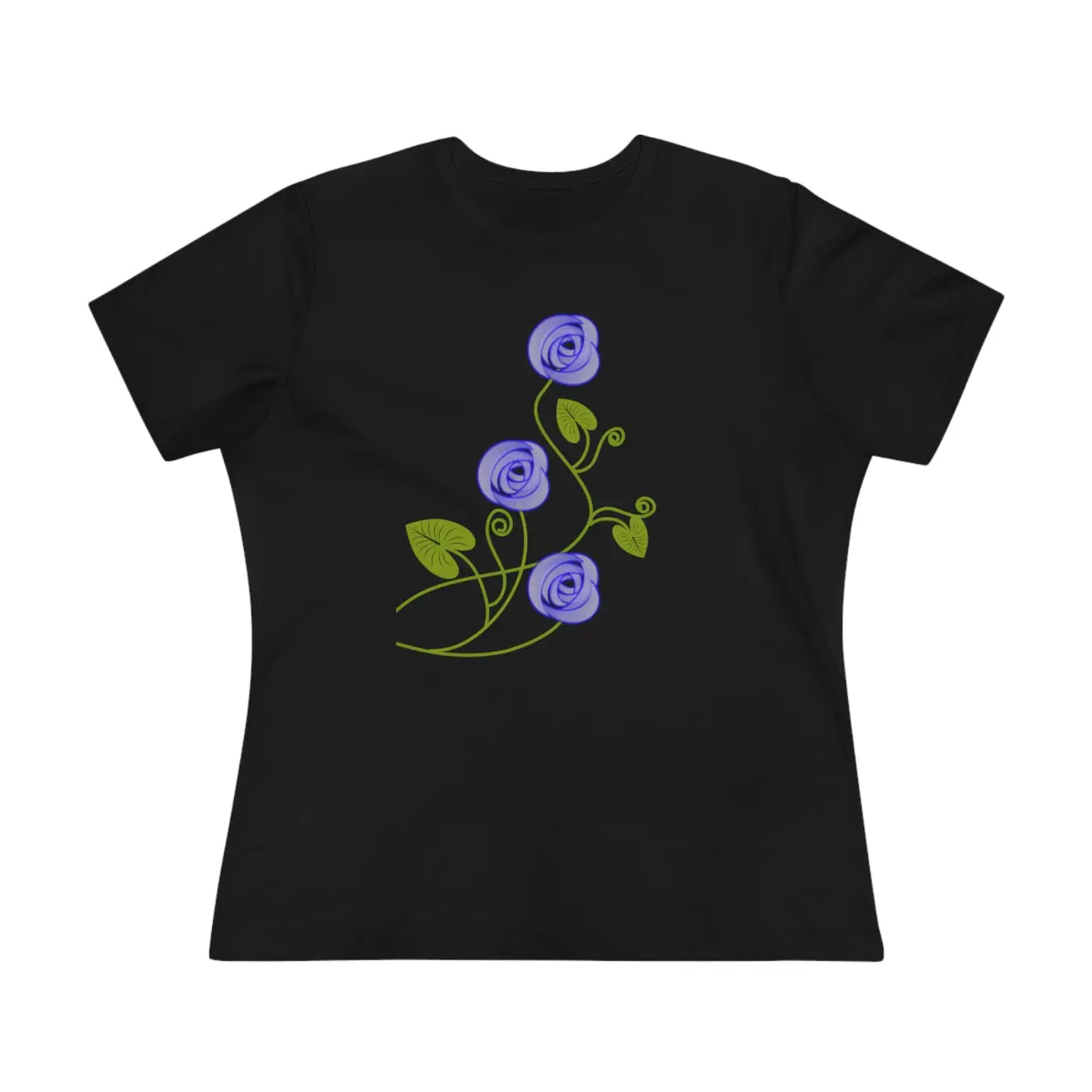 Women's Premium Tee - Blue Flowers Design - DipaliZ