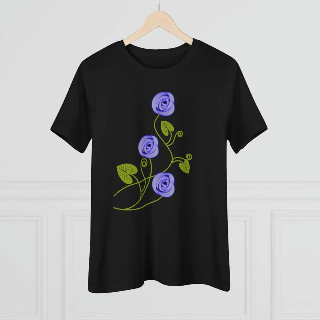 Women's Premium Tee - Blue Flowers Design - DipaliZ