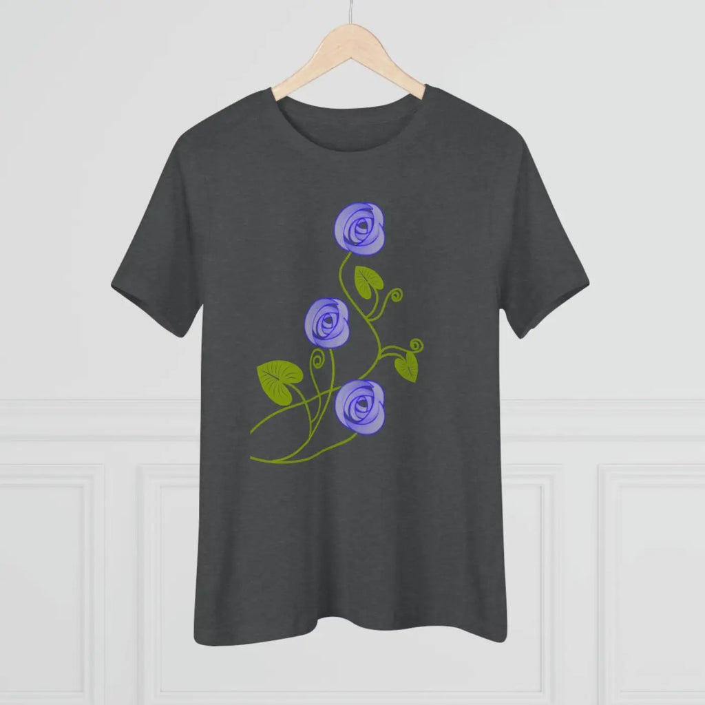 Women's Premium Tee - Blue Flowers Design - DipaliZ