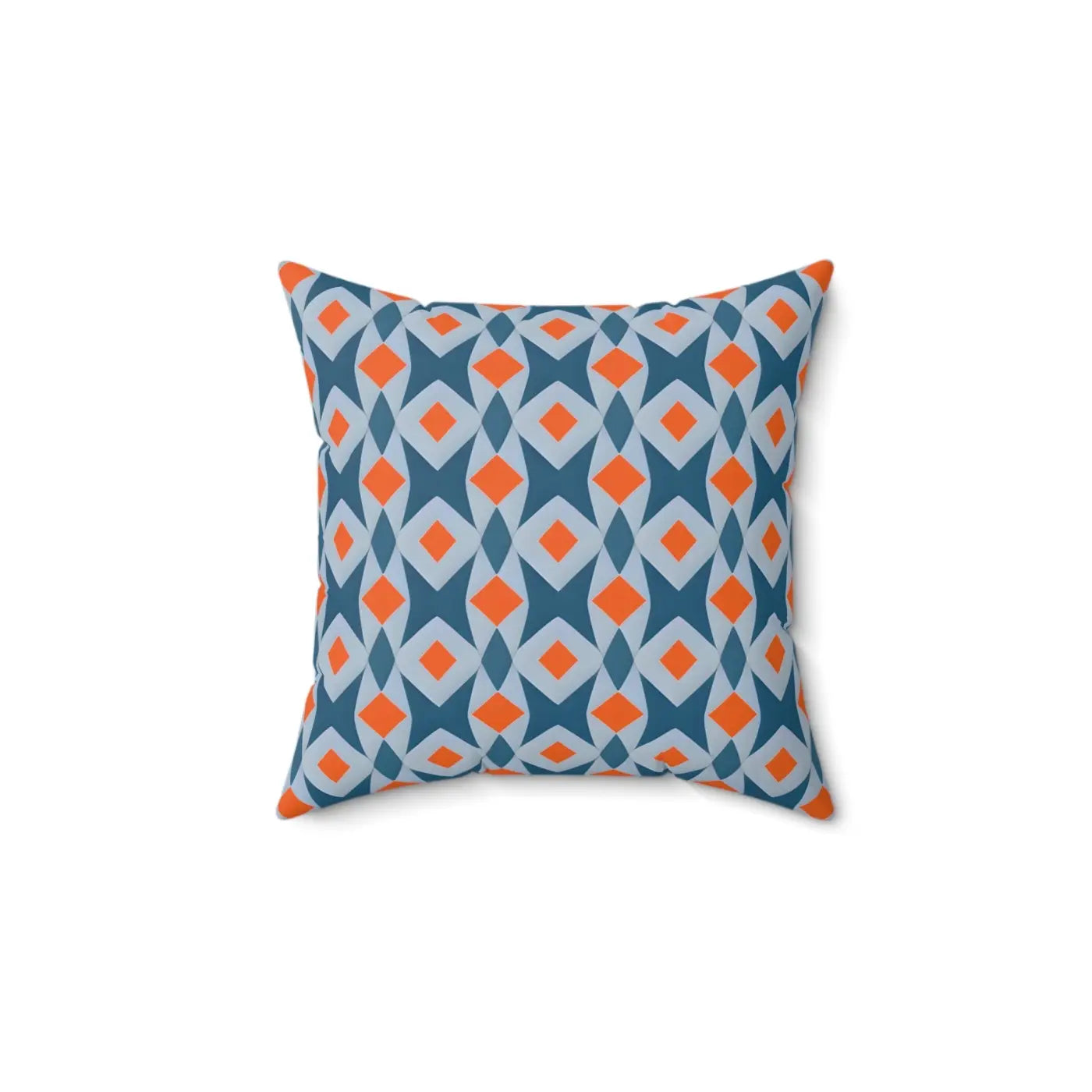Bold Polyester Square Pillow - Orange Seamless Pattern - DipaliZ