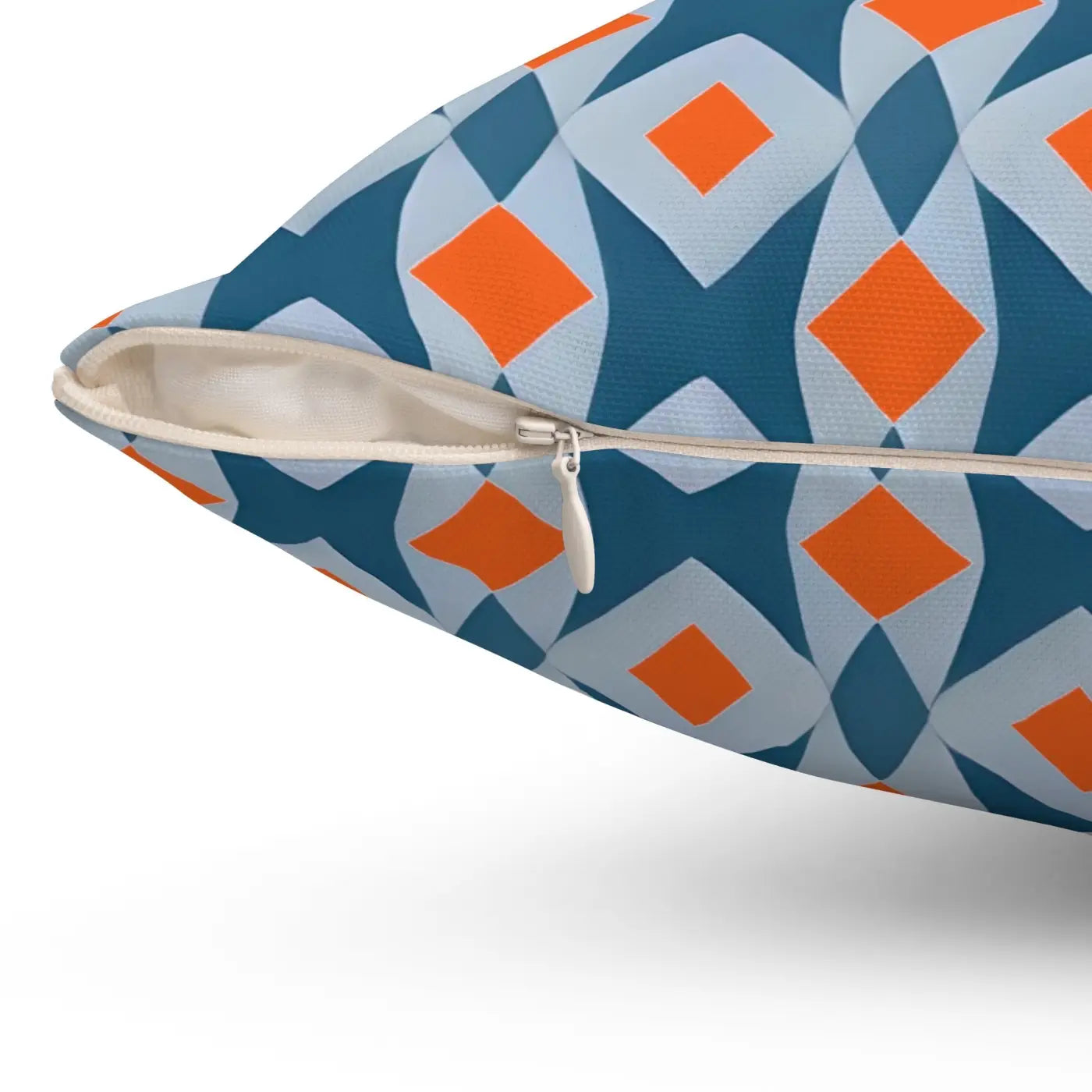 Bold Polyester Square Pillow - Orange Seamless Pattern - DipaliZ