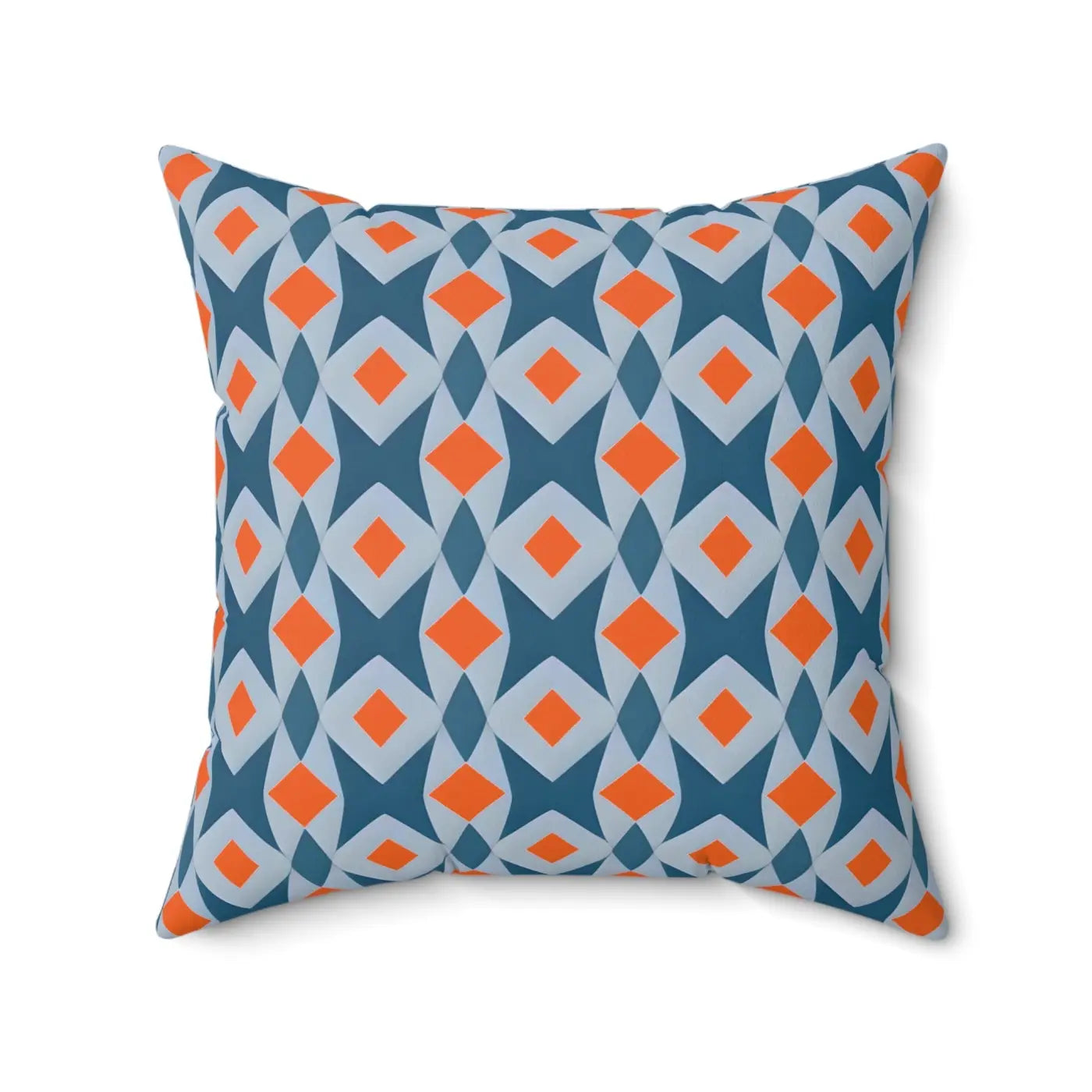 Bold Polyester Square Pillow - Orange Seamless Pattern - DipaliZ