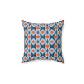 Bold Polyester Square Pillow - Orange Seamless Pattern - DipaliZ