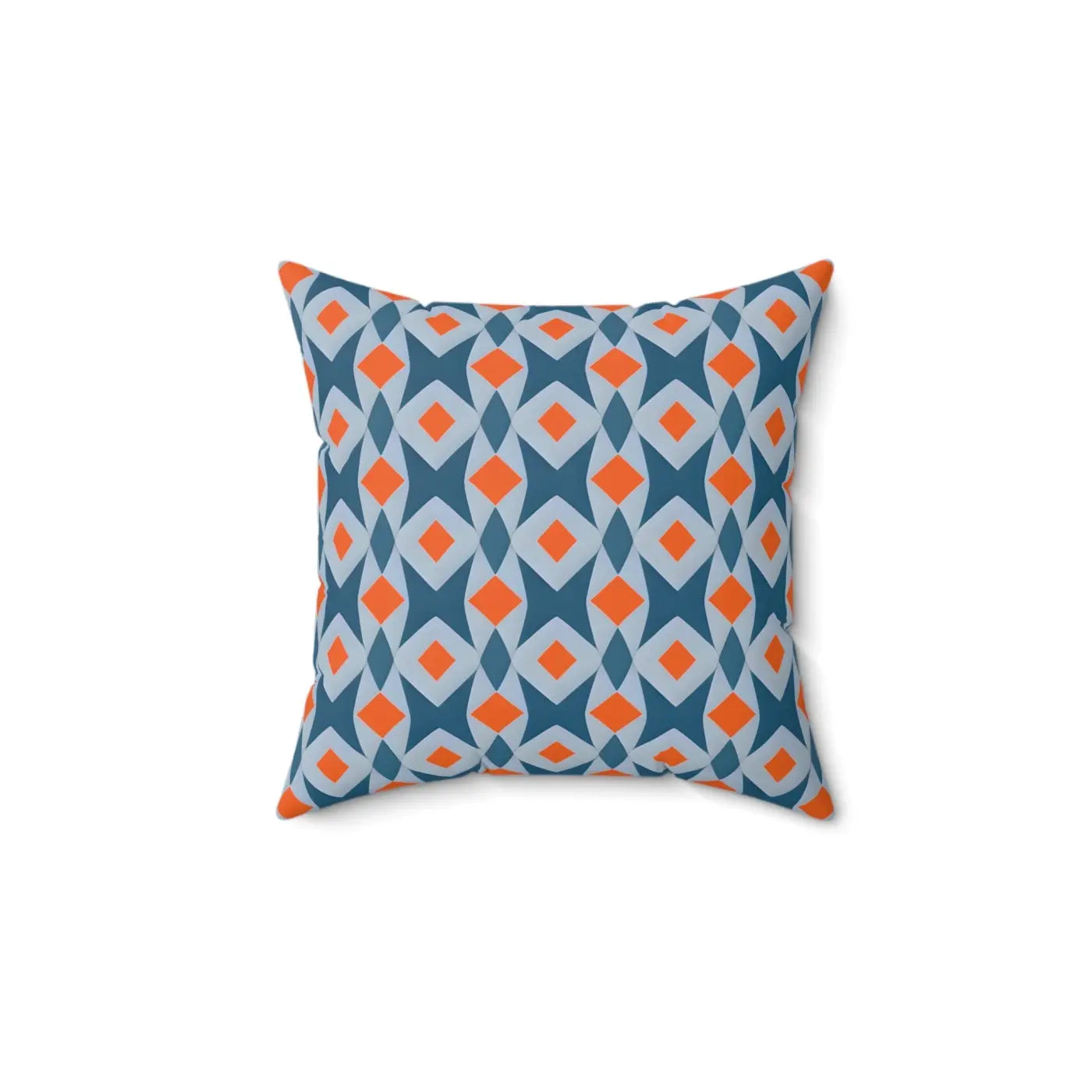 Bold Polyester Square Pillow - Orange Seamless Pattern - DipaliZ