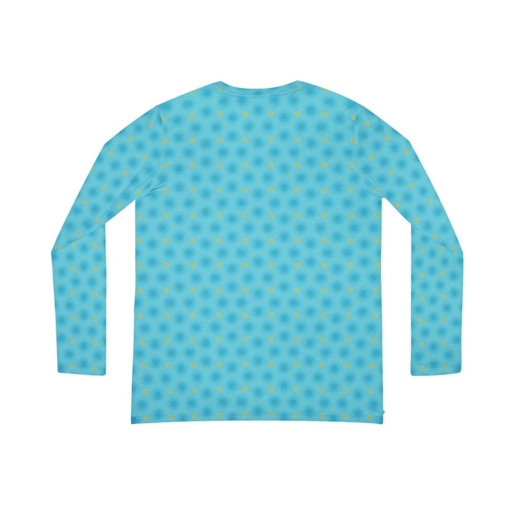 Blue Long Sleeve V Neck Shirt - Spandex Blend - DipaliZ