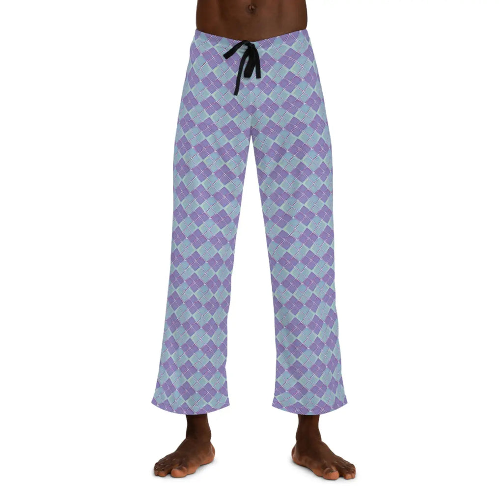 Abstract Blue and Purple Pajama Pants - Lounge Style - DipaliZ