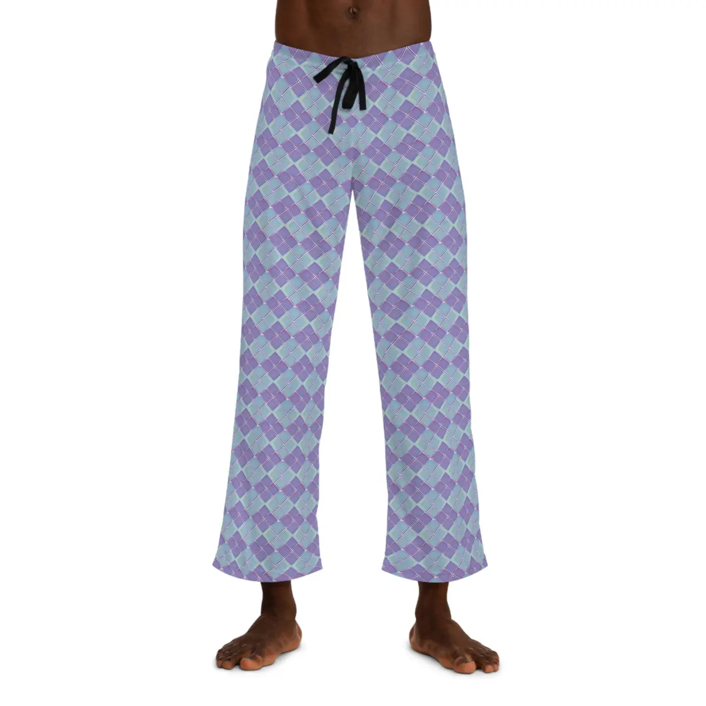Abstract Blue and Purple Pajama Pants - Lounge Style - DipaliZ