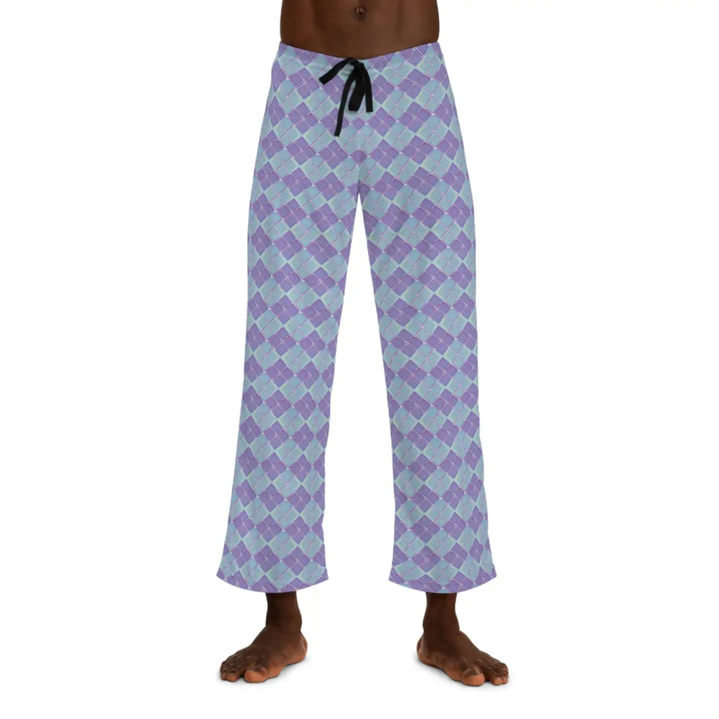 Abstract Blue and Purple Pajama Pants - Lounge Style - DipaliZ