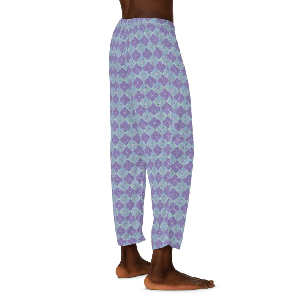 Abstract Blue and Purple Pajama Pants - Lounge Style - DipaliZ
